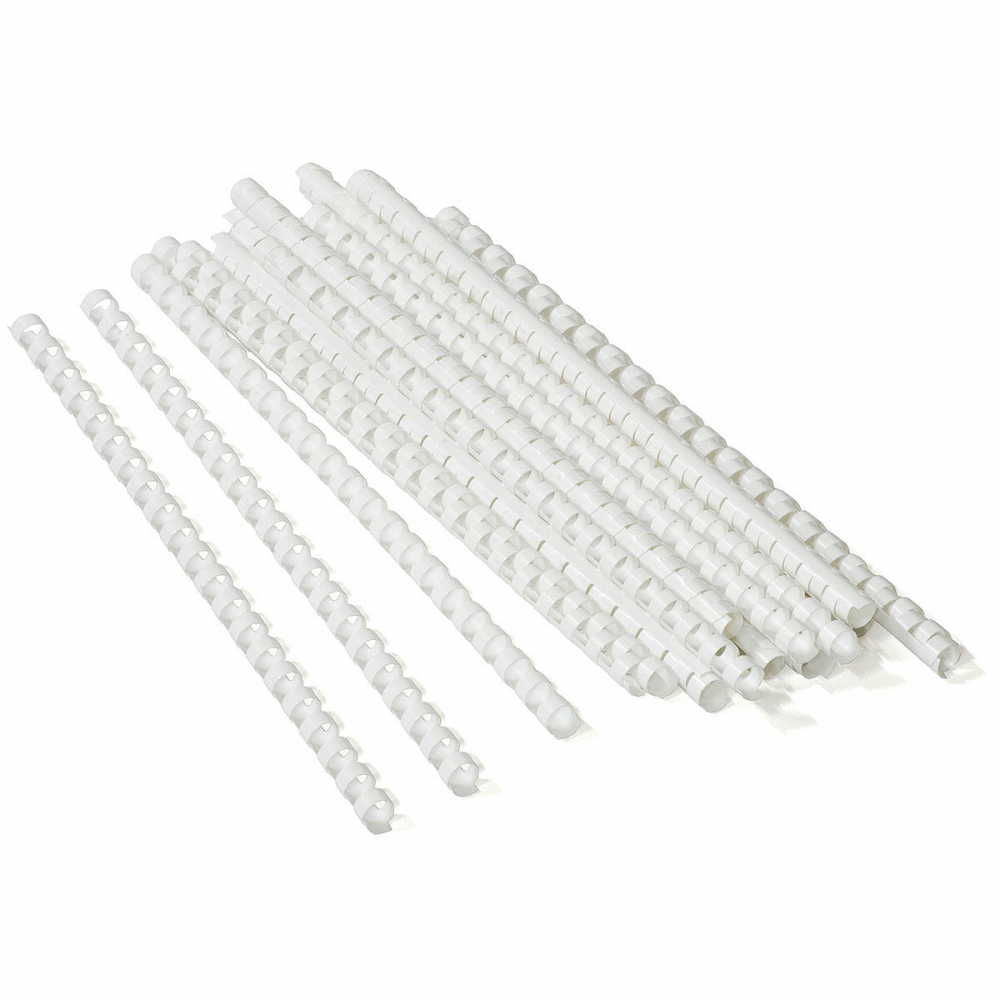 Пластикова пружина А4 8мм білий уп.100шт BINDITEK (000010786)